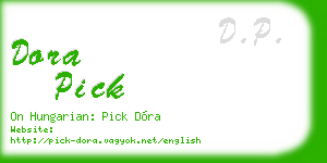 dora pick business card